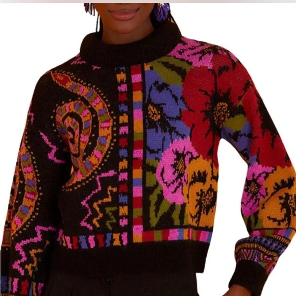 FARM Rio Multicolor Patterned Sweater - Picture 2 of 3